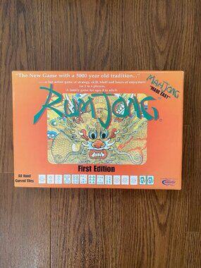🇨🇦 Rare Vintage Rum Jong First Edition Board Game - Mahjong Made Easy Complete